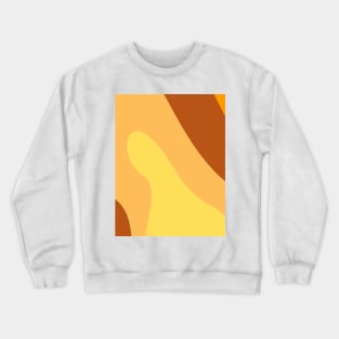 Boho abstract coffee brown pastel swirl pattern Crewneck Sweatshirt